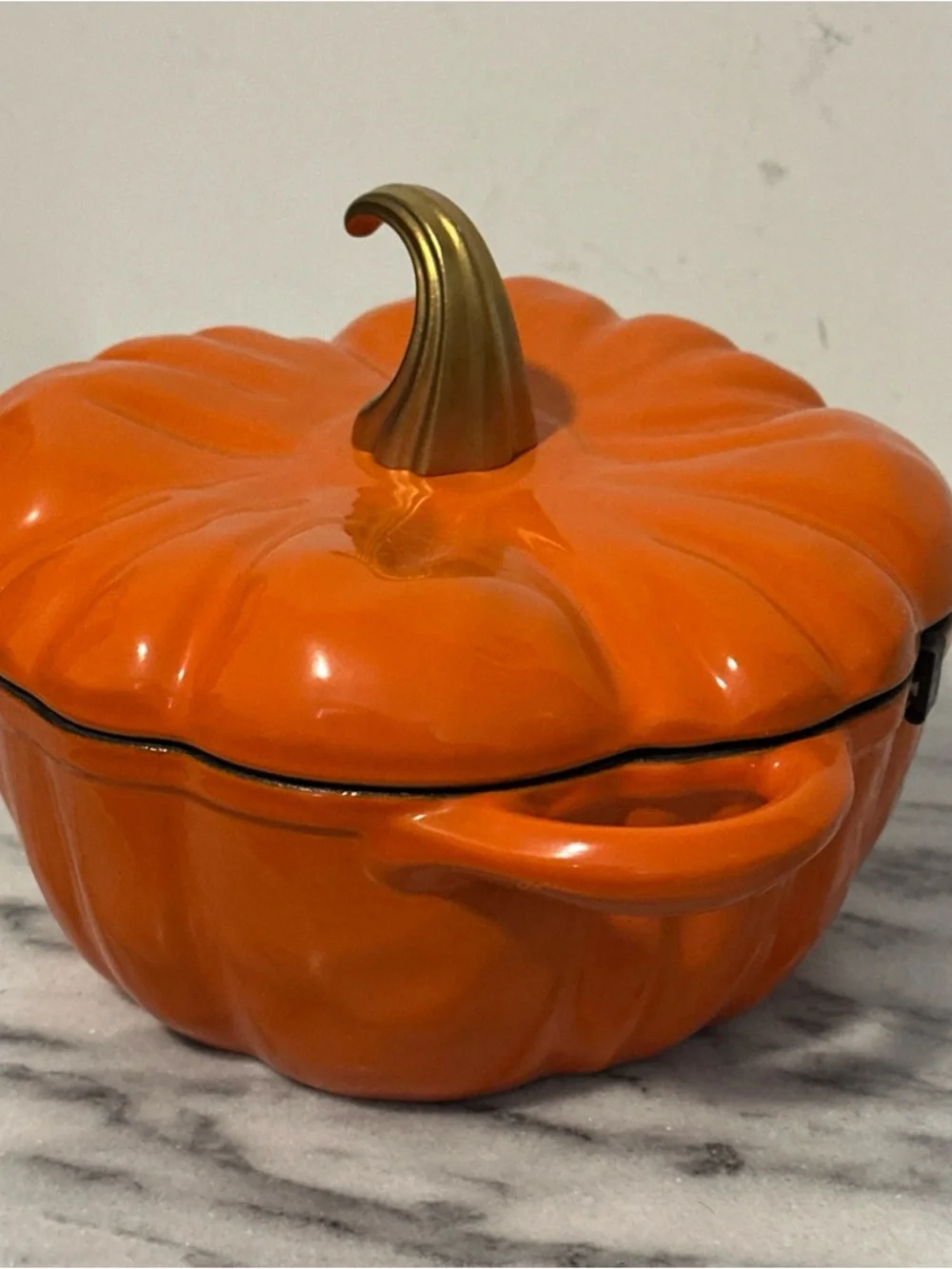 Pumpkin Shaped Covered Casserole Dish - Orange new with tags